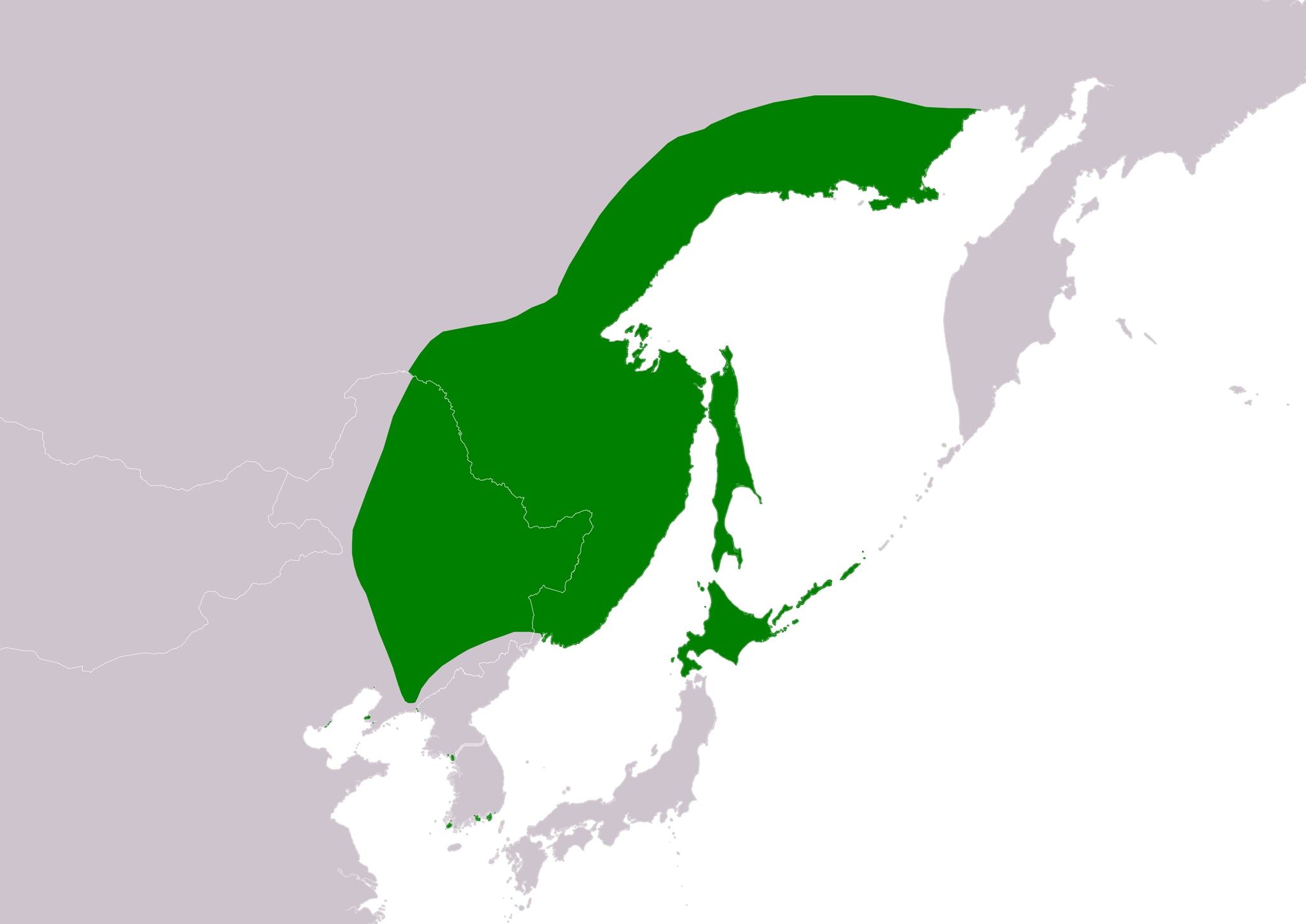 Range map of Blakiston's fish owl