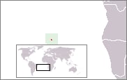Range map of Saint Helena plover