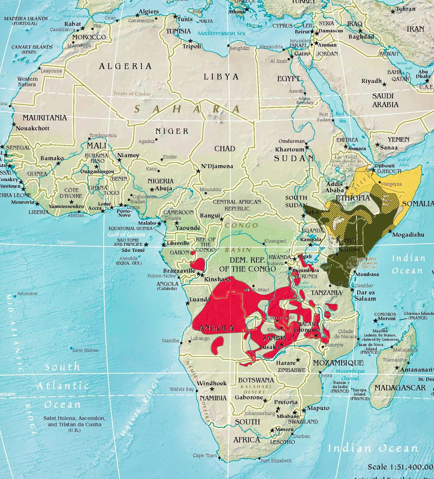 Range map of Taita fiscal